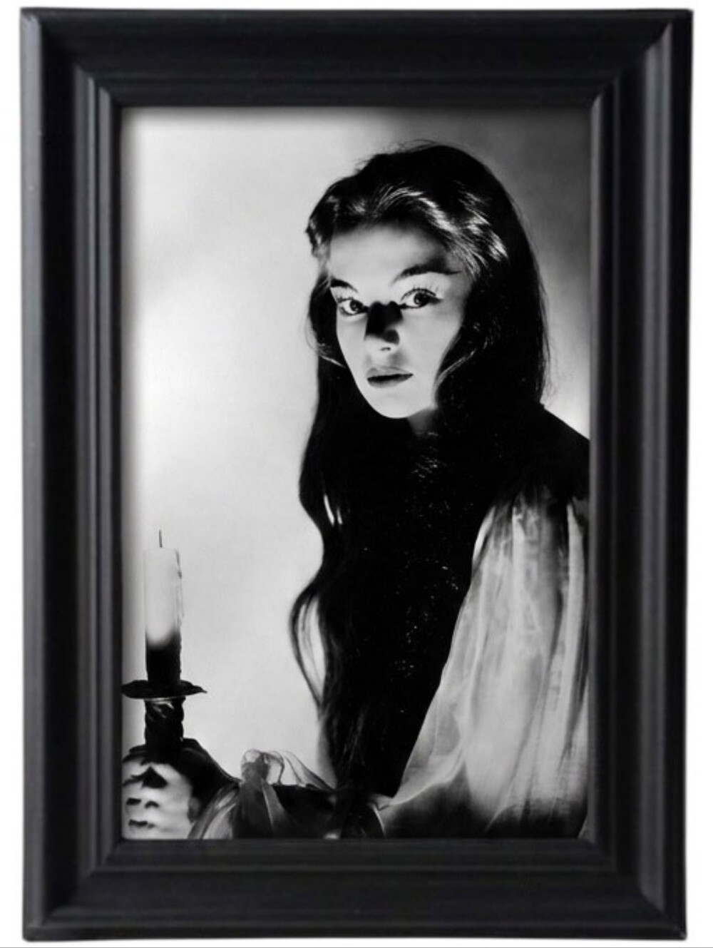 Beautiful women Vintage Victorian Candle 1900s antique frame photo print art Dec
